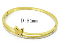 HY Wholesale Stainless Steel 316L Bangle(Crystal)-HY80B0938HMC