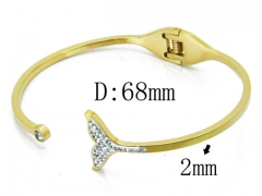 HY Wholesale Stainless Steel 316L Bangle(Crystal)-HY80B0947HMW