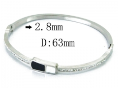 HY Wholesale Stainless Steel 316L Bangle(Crystal)-HY80B0922HJE