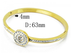 HY Wholesale Stainless Steel 316L Bangle(Crystal)-HY80B0935HOE