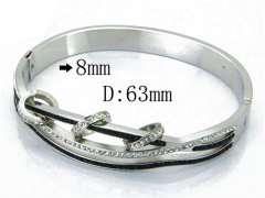 HY Wholesale Stainless Steel 316L Bangle(Crystal)-HY80B0940HOS