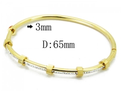 HY Wholesale Stainless Steel 316L Bangle(Crystal)-HY80B0926HOD