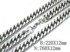 HY 316L Stainless Steel Necklaces Bracelets Sets-HY40S0318JOX