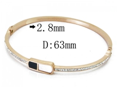 HY Wholesale Stainless Steel 316L Bangle(Crystal)-HY80B0924HMW