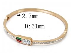 HY Wholesale Stainless Steel 316L Bangle(Crystal)-HY80B0930HMW