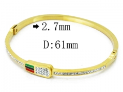 HY Wholesale Stainless Steel 316L Bangle(Crystal)-HY80B0929HMW