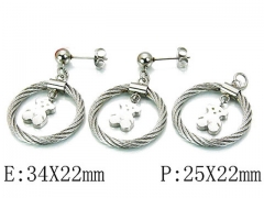 HY Wholesale Bears Earring/Pendant Set-HY64S0764HPA