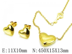 HY Wholesale jewelry Heart shaped Set-HY81S1004PE