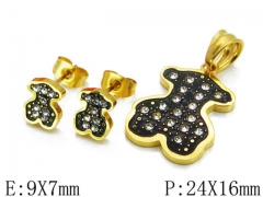 HY Wholesale Bears Earring/Pendant Set-HY64S0462IIZ