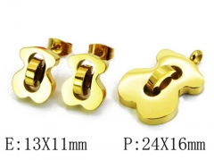 HY Wholesale Bears Earring/Pendant Set-HY64S0338HPZ