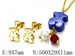 HY Wholesale Bears Earring/Pendant Set-HY64S0573HLX