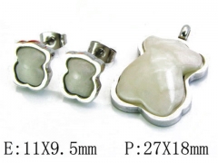 HY Wholesale Bears Earring/Pendant Set-HY64S0282HMZ