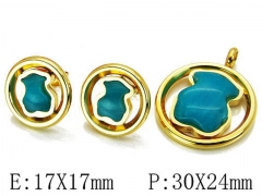 HY Wholesale Bears Earring/Pendant Set-HY64S0526ISS