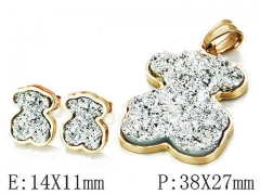 HY Wholesale Bears Earring/Pendant Set-HY64S0867IHR