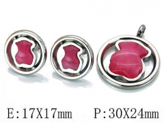 HY Wholesale Bears Earring/Pendant Set-HY64S0529HOX