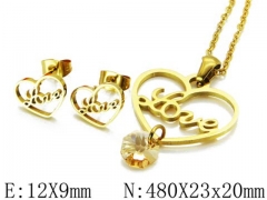 HY Wholesale jewelry Heart shaped Set-HY54S0197OG
