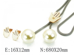 HY Wholesale Jewelry Natural Pearl Set-HY64S0711IIZ