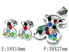 HY Wholesale Bears Earring/Pendant Set-HY64S0624IKE