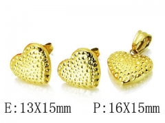 HY Wholesale jewelry Heart shaped Set-HY64S1033OE