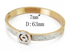 HY Wholesale Stainless Steel 316L Bangle(Crystal)-HY19B0012IHQ
