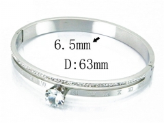 HY Wholesale Stainless Steel 316L Bangle(Crystal)-HY19B0036HNR