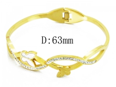 HY Wholesale Stainless Steel 316L Bangle(Crystal)-HY19B0023HPS