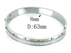 HY Wholesale Stainless Steel 316L Bangle(Crystal)-HY19B0007HOS