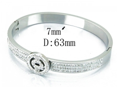 HY Wholesale Stainless Steel 316L Bangle(Crystal)-HY19B0010HOC