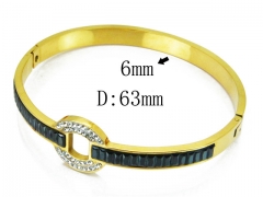 HY Wholesale Stainless Steel 316L Bangle(Crystal)-HY19B0005ISS