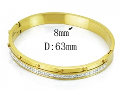 HY Wholesale Stainless Steel 316L Bangle(Crystal)-HY19B0008IAA