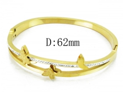 HY Wholesale Stainless Steel 316L Bangle(Crystal)-HY19B0019HPC