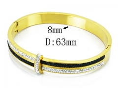 HY Wholesale Stainless Steel 316L Bangle(Crystal)-HY19B0016IFF