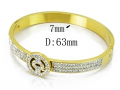 HY Wholesale Stainless Steel 316L Bangle(Crystal)-HY19B0011IEE