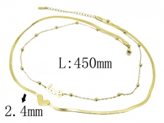 HY Wholesale 316L Stainless Steel Necklace-HY24N0007HHR