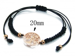 HY Stainless Steel 316L Bracelets (Rope Weaving)-HY90B0360HKS