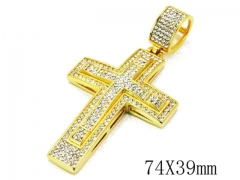 HY 316L Stainless Steel Cross Pendants-HY13P0777IOX