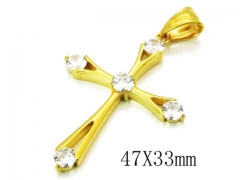 HY 316L Stainless Steel Cross Pendants-HY13P0473HHS