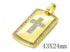 HY 316L Stainless Steel Cross Pendants-HY13P0314HIY