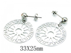 HY Wholesale 316L Stainless Steel Earrings-HY64E0310MB
