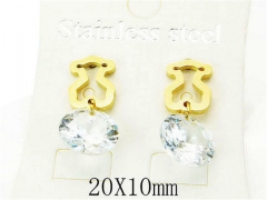 HY Stainless Steel 316L Bear Earrings-HY25E0618JC