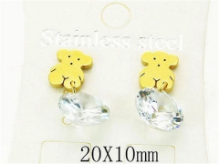 HY Stainless Steel 316L Bear Earrings-HY25E0617JE