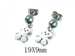 HY Stainless Steel 316L Bear Earrings-HY80E0469KL