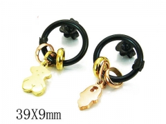 HY Stainless Steel 316L Bear Earrings-HY90E0168HIT