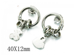 HY Stainless Steel 316L Bear Earrings-HY90E0164HHS