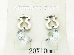 HY Stainless Steel 316L Bear Earrings-HY25E0594I5