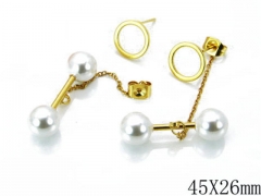 HY Stainless Steel Pearl Earrings-HY06E1641MZ