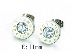 HY Stainless Steel Small Crystal Stud-HY64E0348LC