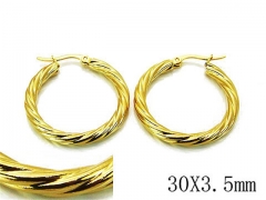 HY Stainless Steel Twisted Earrings-HY89E0045JA