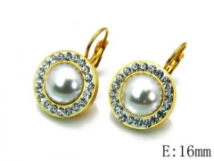 HY Stainless Steel Pearl Earrings-HY67E0097MS