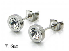 HY Stainless Steel Small Crystal Stud-HY06E1391J0